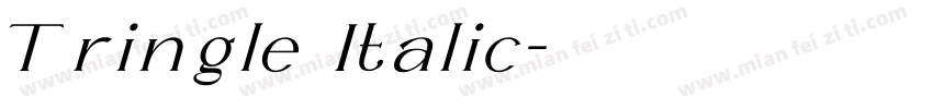 Tringle Italic字体转换